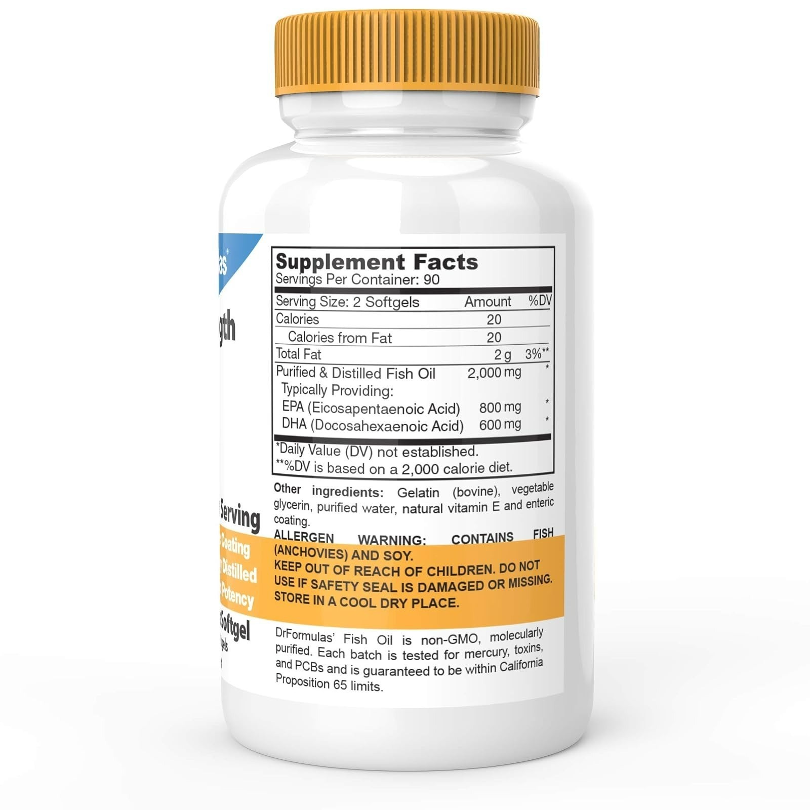DrFormulas Triple Strength Omega 3 Fish Oil 2000mg, 180 Softgels