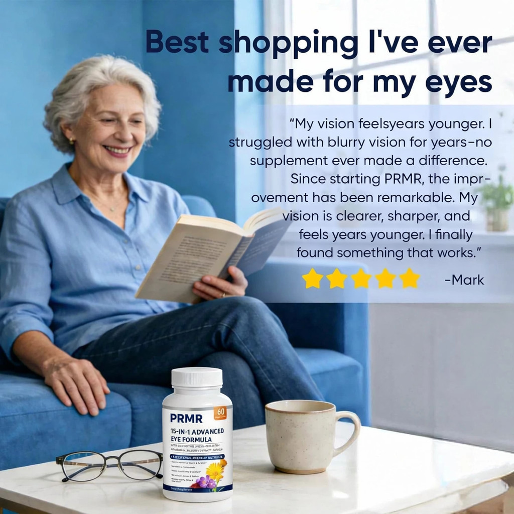 (3 pack) PRMR 15 in 1 Advanced Eye Formula – premium Eye supplement – (180 ct)