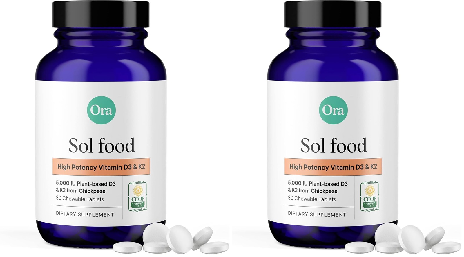 Ora Organic Vitamin D3 5000IU + K2 – Vegan Vitamin D from Lichen and K2 from …