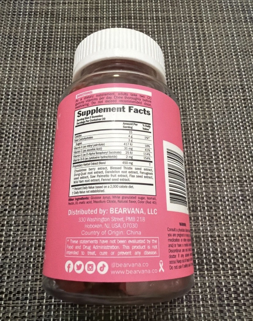 BEARVANA Top Support Berry Gummies 60 Gummies BRAND NEW SEALED EXP 01/31/2027