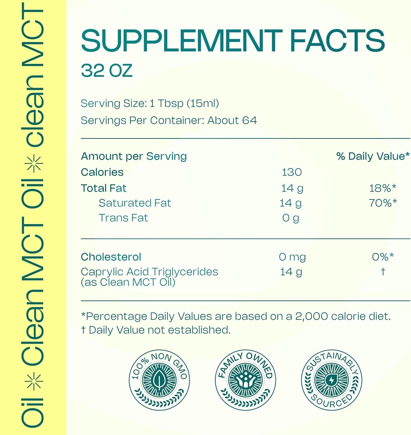 LevelUp Clean MCT Oil – 100 Caprylic C8 for Energy, Focus, Weight Management,…