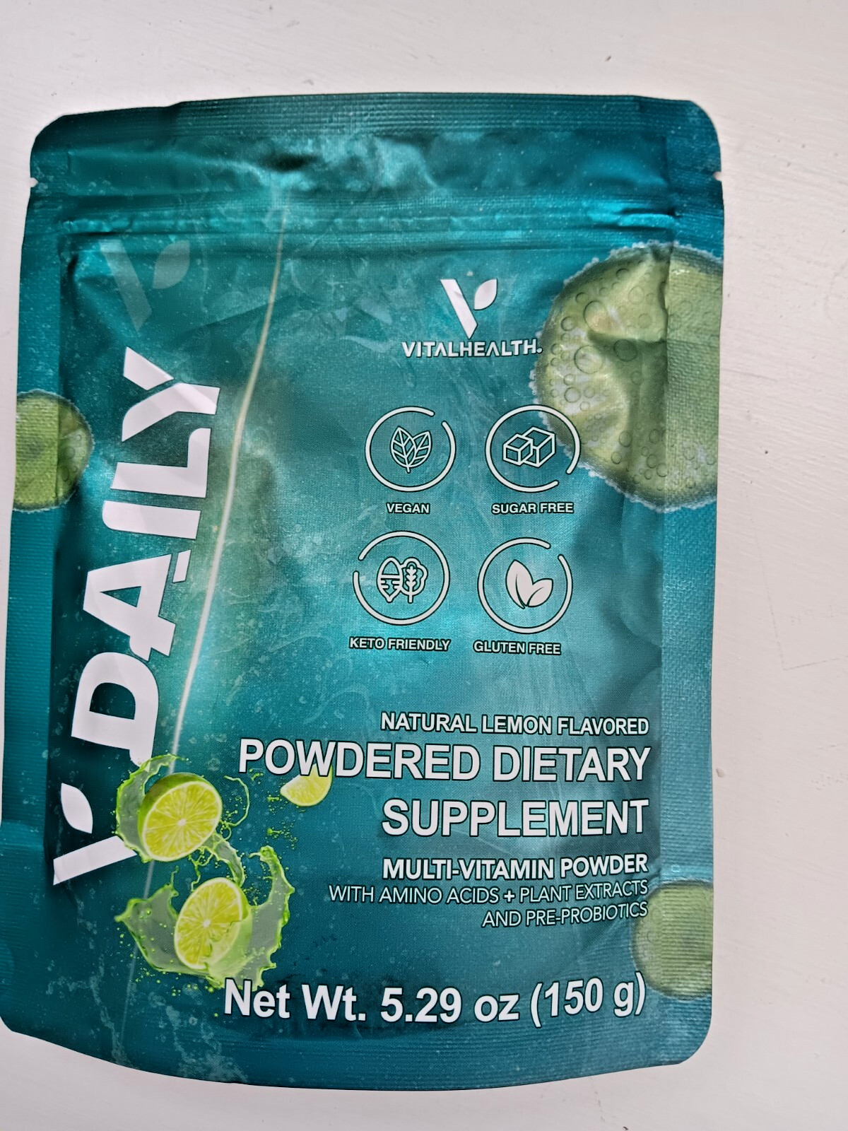 V-DAILY BY VITALHEALTH, Multi-Vitamin Powder With Amino Acids + Pre-Probiotics