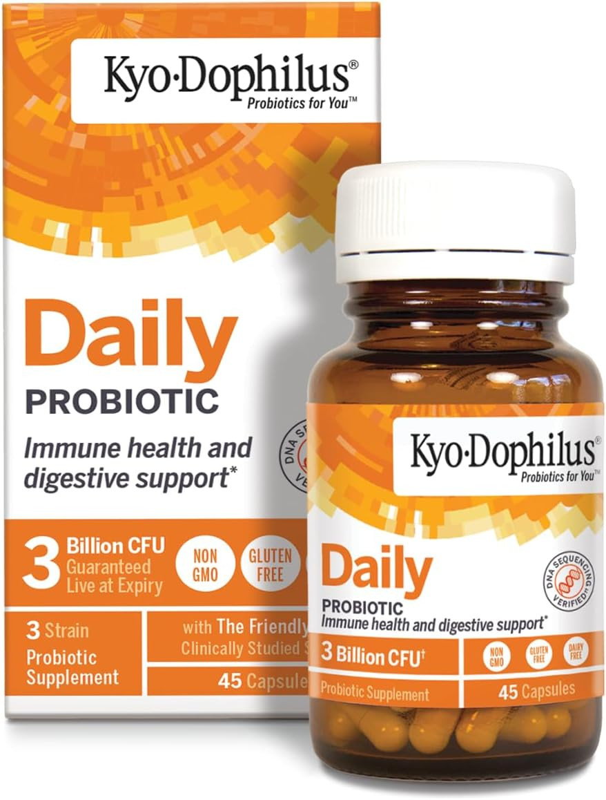 Kyo-Dophilus Daily Probiotic, Immune Health & Digestive Support*, 45 Capsules