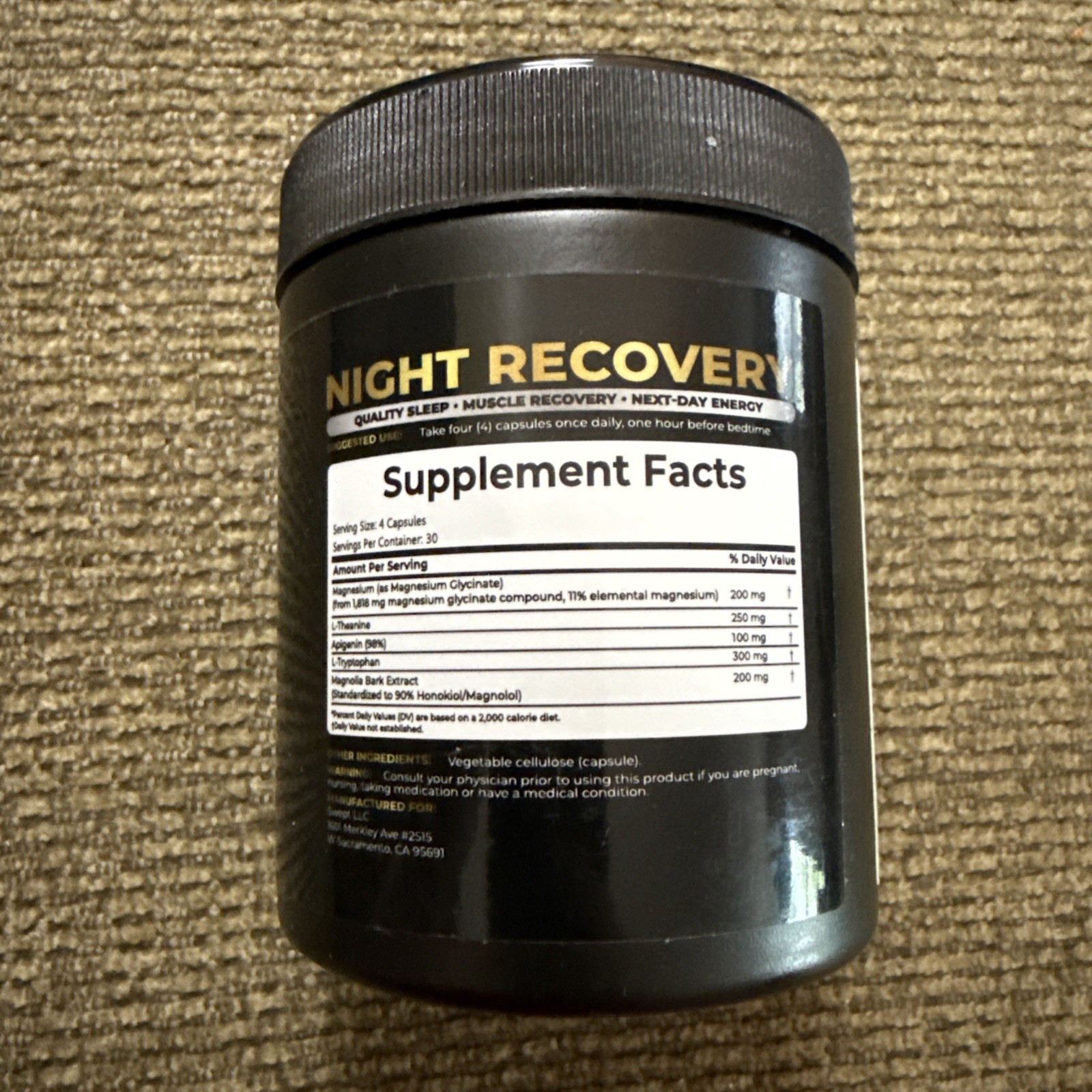 Deep Sleep for Adults w Magnesium Glycinate Apigenin & more 30 Servings EXP 1/28