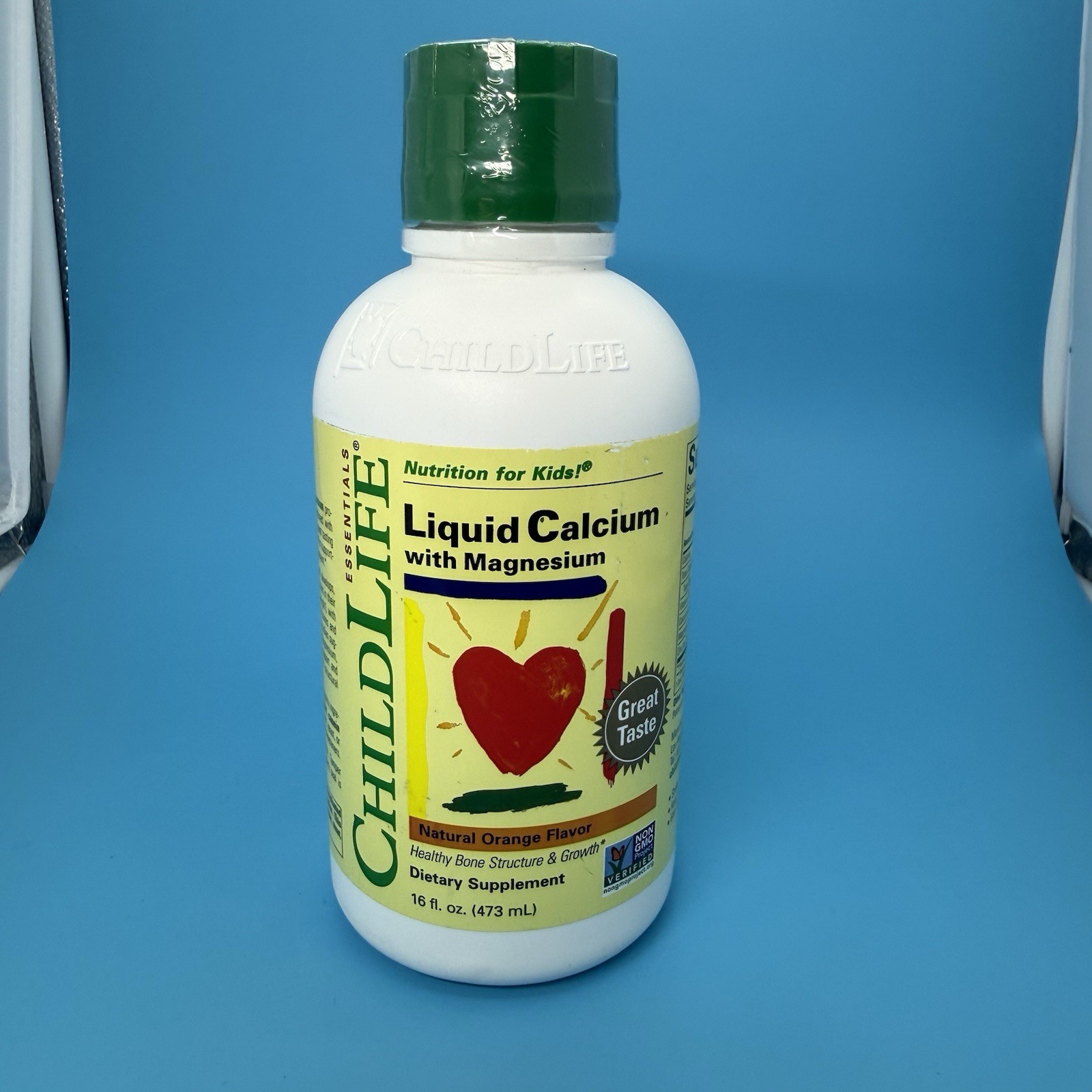 Essentials, Liquid Calcium with Magnesium, Natural Orange, 16 fl oz (473 ml)