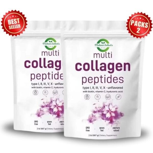 ( Pack Of 2 ) 2lb Premium Multi Collagen Peptides Powder | Skin, Hair, Nails