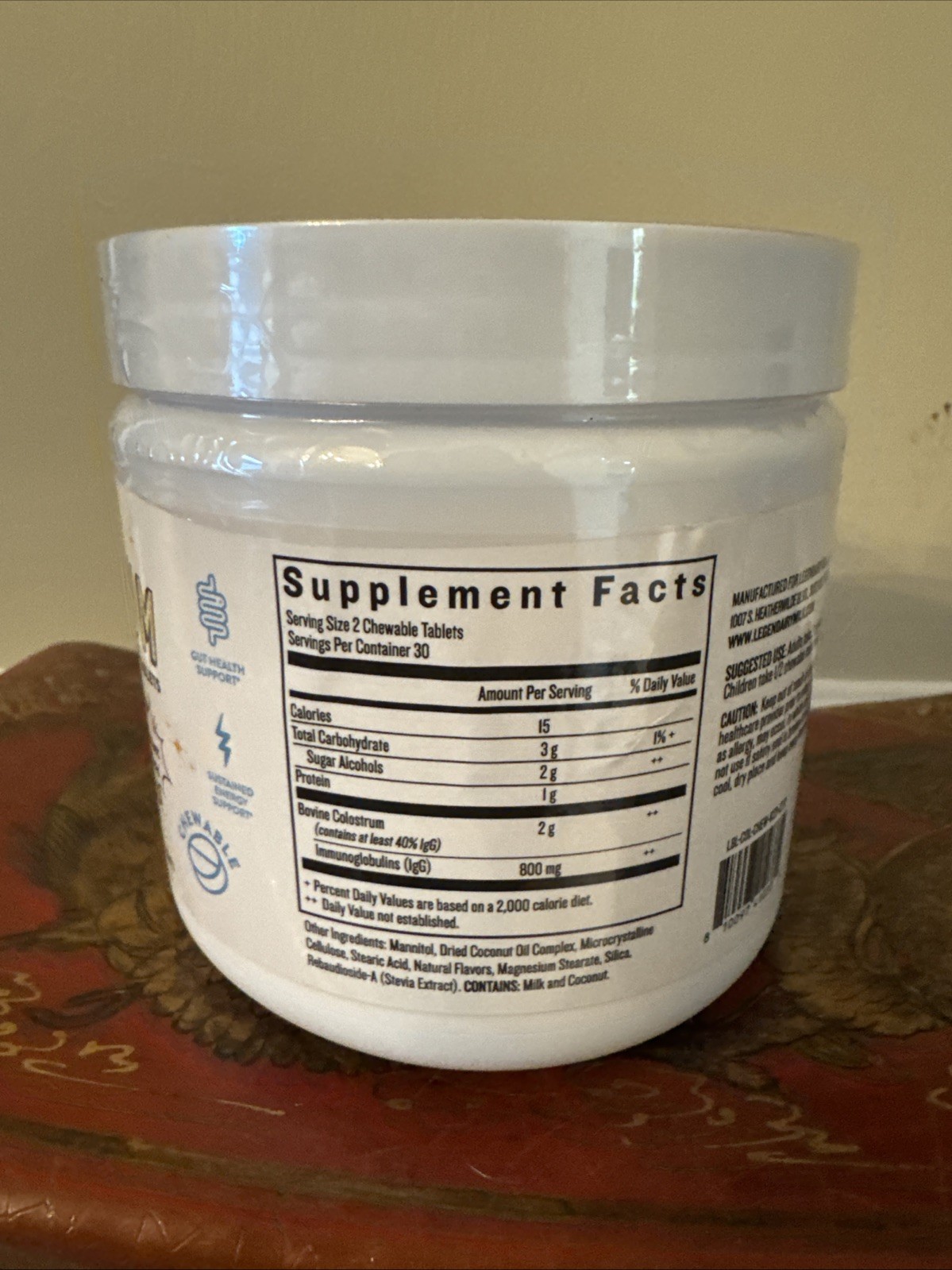 Legendairy Milk Colostrum Supplement Chewable Tablets 60ct *EXP 02/2026