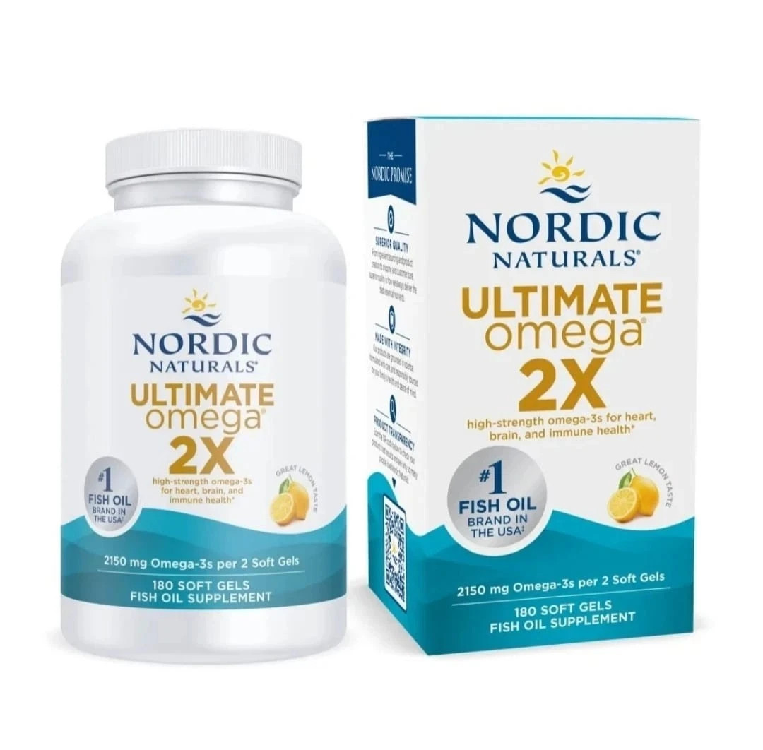 3 Pack Nordic Naturals Ultimate Omega 2X, Vitamin D3 Lemon/Flavor 2150mg,New-USA