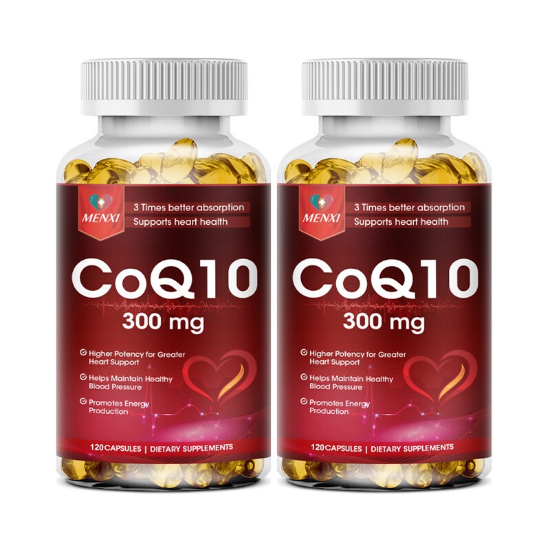 2 Packs CoQ-10 300mg-120 Softgels Coq10 Co Q10 Coenzyme Heart Support NON GMO