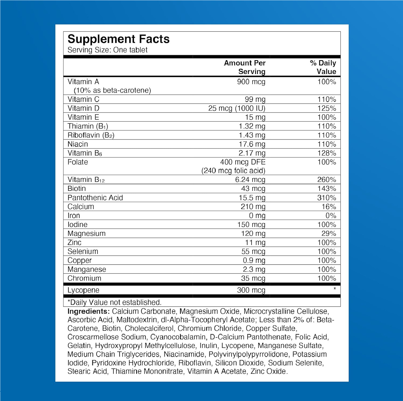 One A Day Multivitamin for Men – Daily Mens Multivitamins with Vitamin D, Zinc,