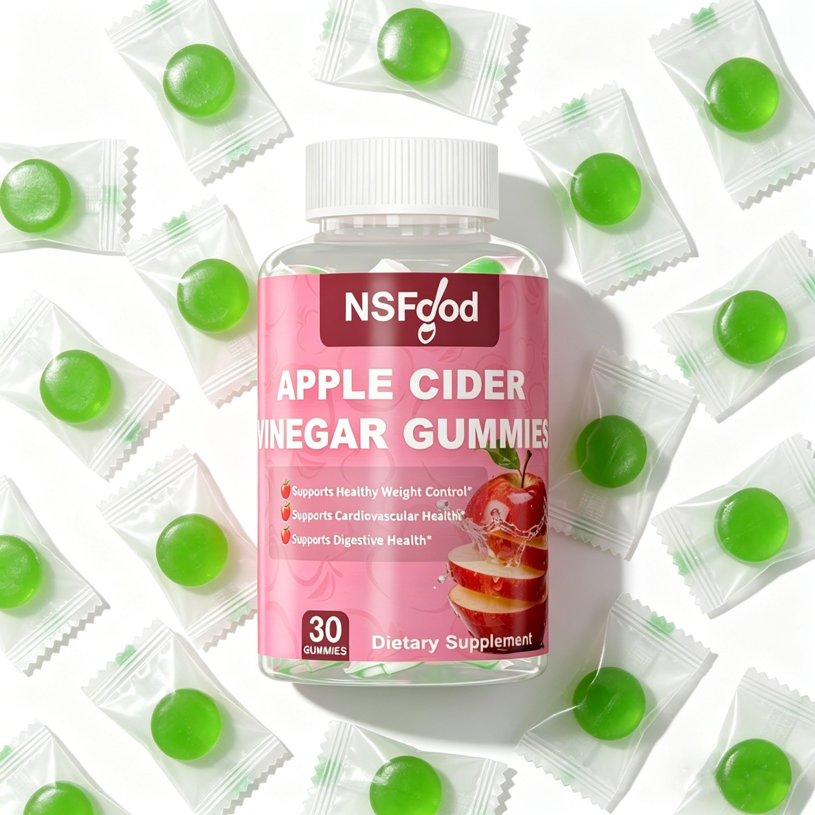 Sugar Control Keto ACV Gummies Apple Cidar Vinegar 1000MG Weight Management 30ct