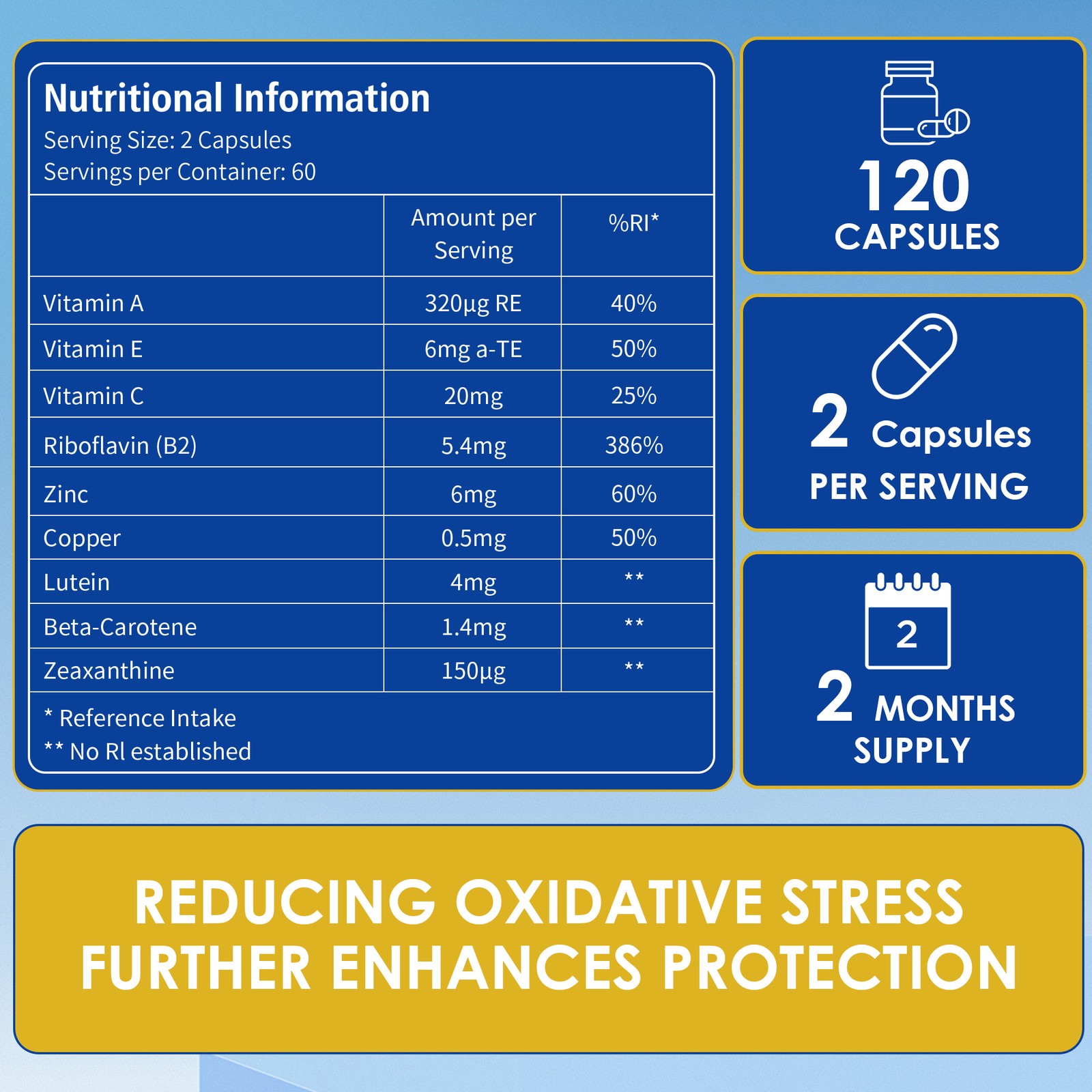 Eye Health Complex 240pcs – Reduce Fatigue and Dry Eyes, Improve Visual Function