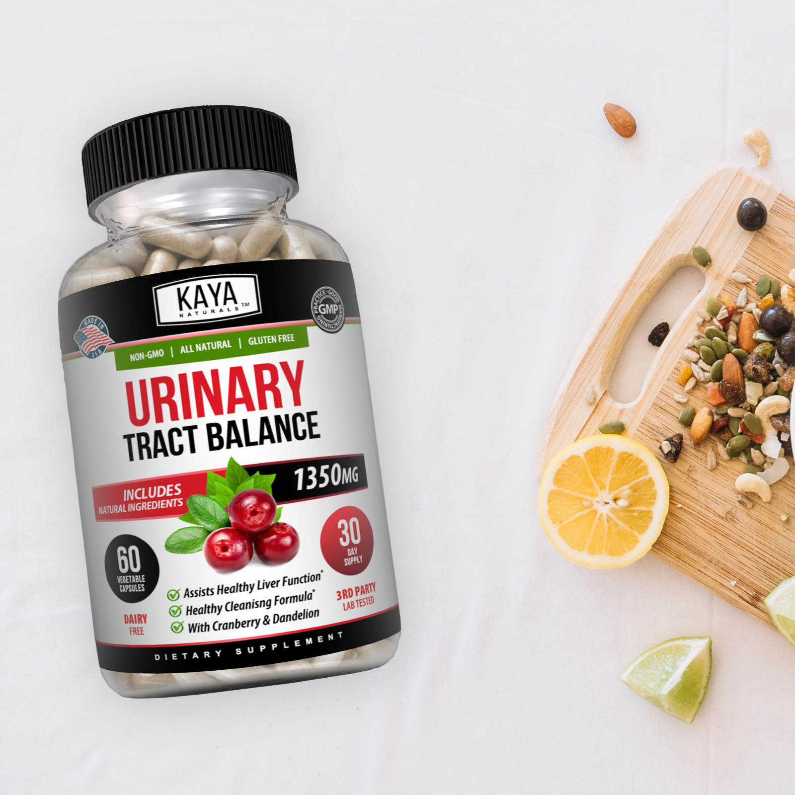 Urinary Tract Balance 1350mg 60ct D Mannose w/ Cranberry Bladder Control Health