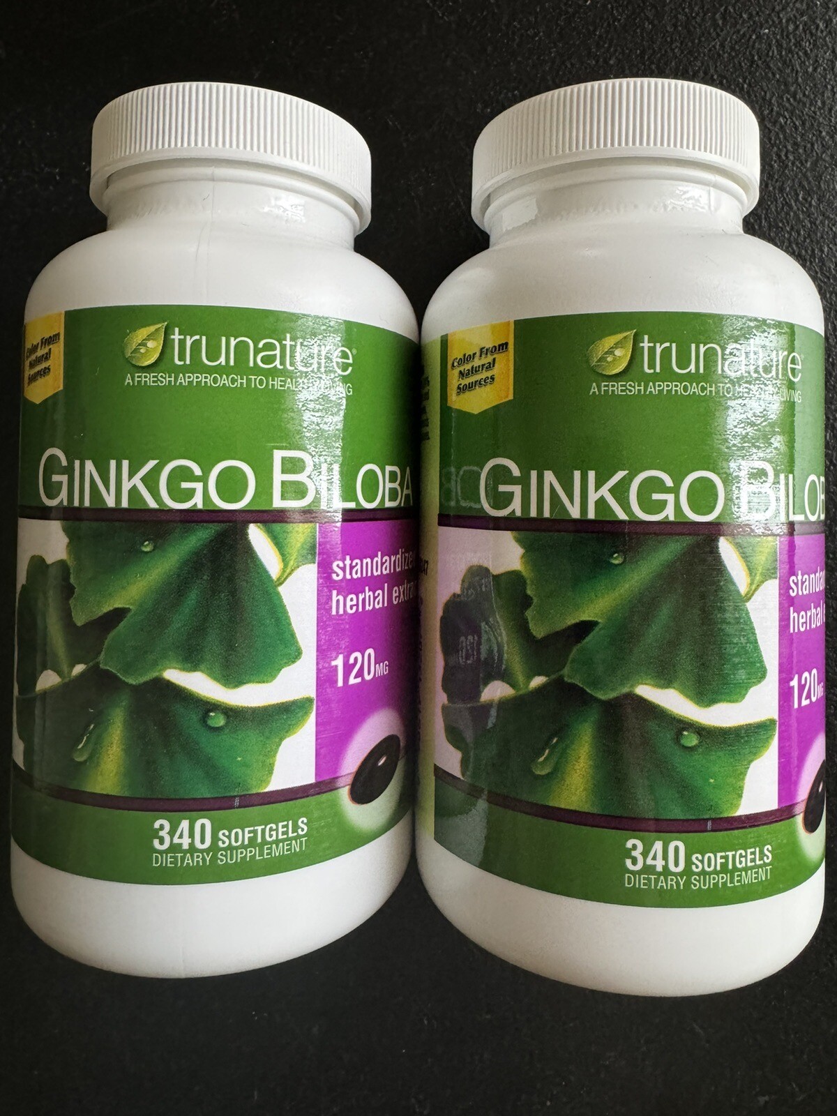 ✳️Trunature GINKGO BILOBA 120mg 340 softgels Support Memory 1,2,3,4,5 PACK ✳️