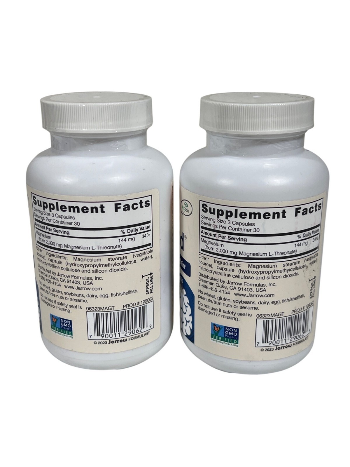 Jarrow Formulas Magmind Vitamin | 144 Mg | 90 Veg Caps (Lot of 2)
