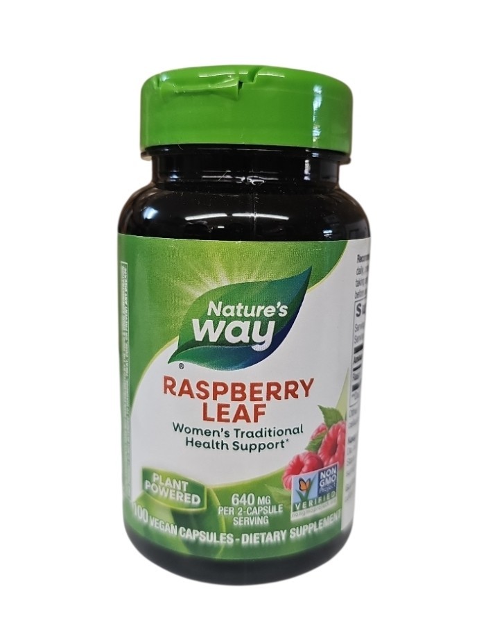 NATURE’S WAY Raspberry Leaf 100 Capsules Exp 02/2030