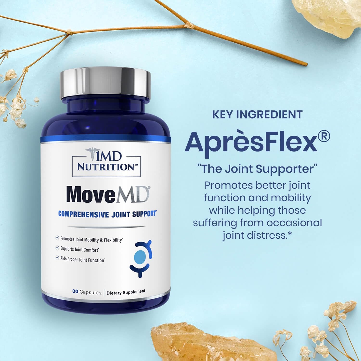 1MD Nutrition MoveMD – Health Supplement for Joint 30 Count (Pack of 1)