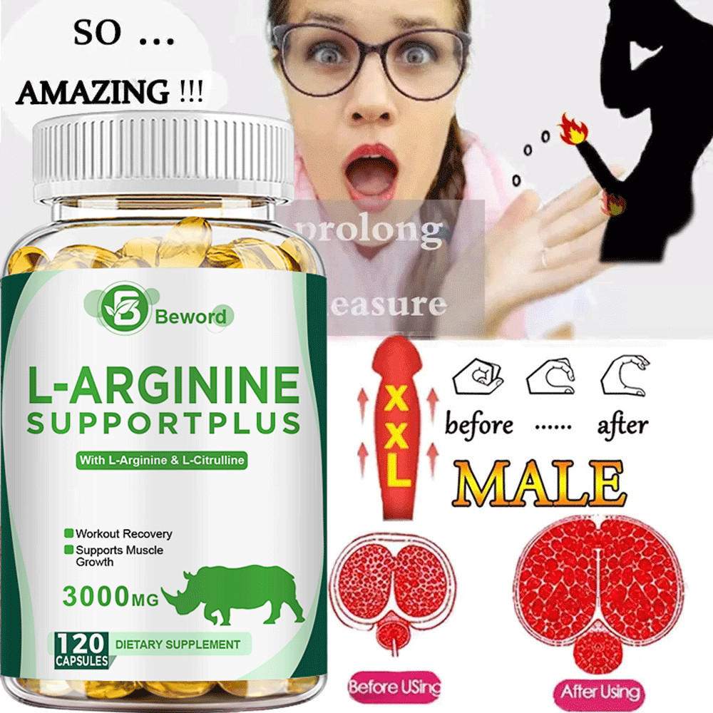 L-Arginine 3000mg Nitric Oxide,Testosterone Booster,Sperm Health, Energy Support