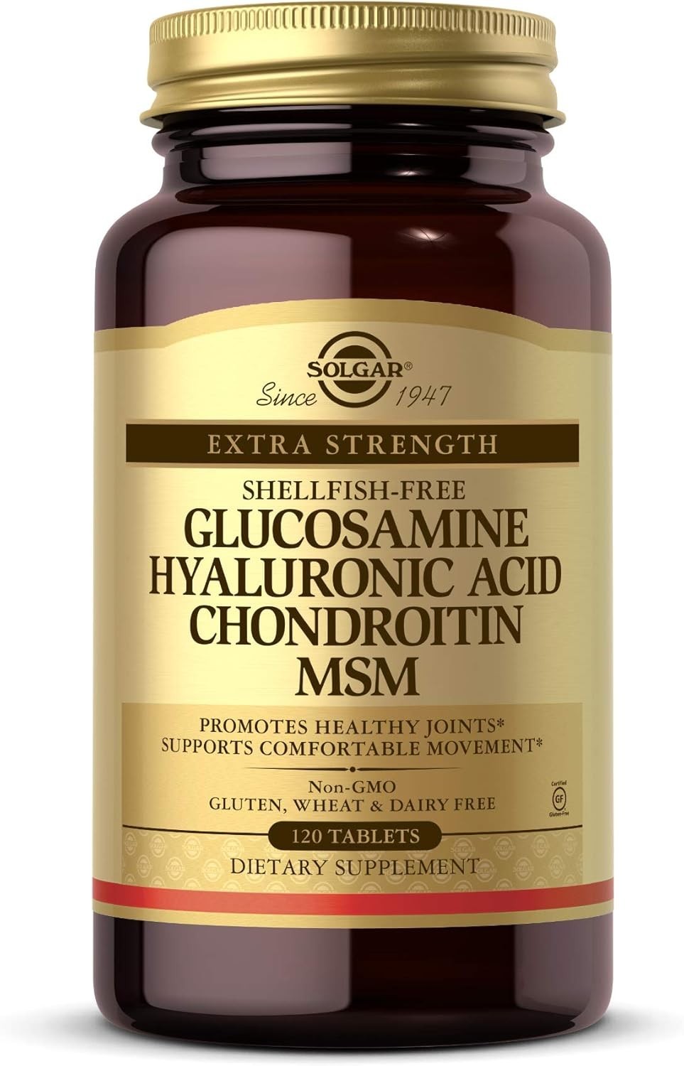 Solgar, Glucosamine Hyaluronic Acid Chondroitin MSM, 120 Tablets EXP 03/2028