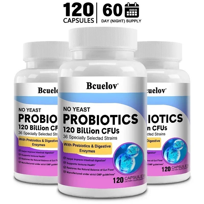 Probiotics 120 Billion CFU 36 Strains Contains Prebiotics and Digestive Enzymes