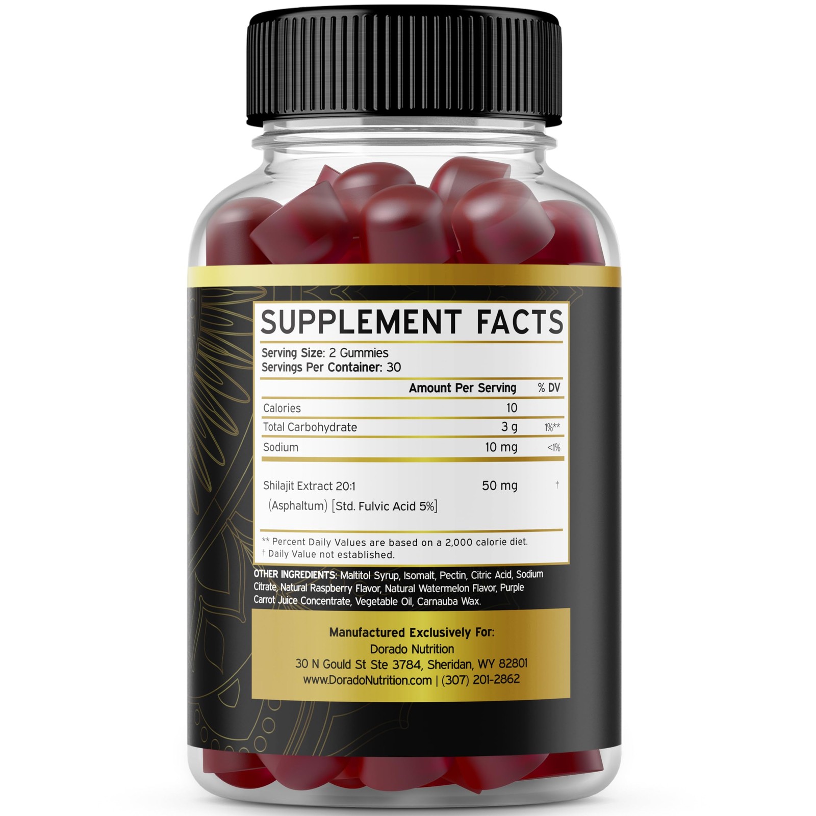Shilajit Gummies For Men & Women (High Potency Gold 60 Count (Pack of 1)
