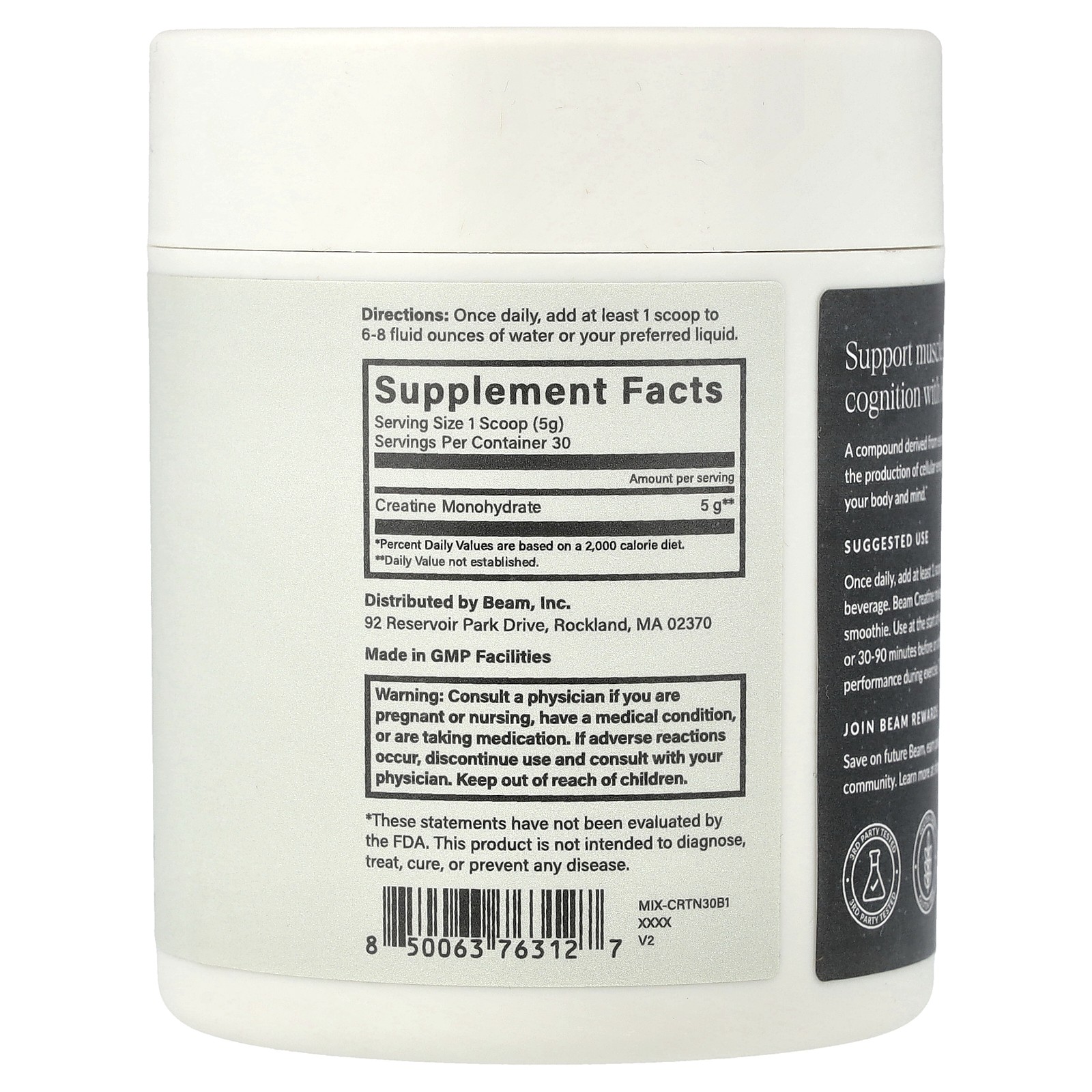 Creatine, Unflavored, 5.29 oz (150 g)