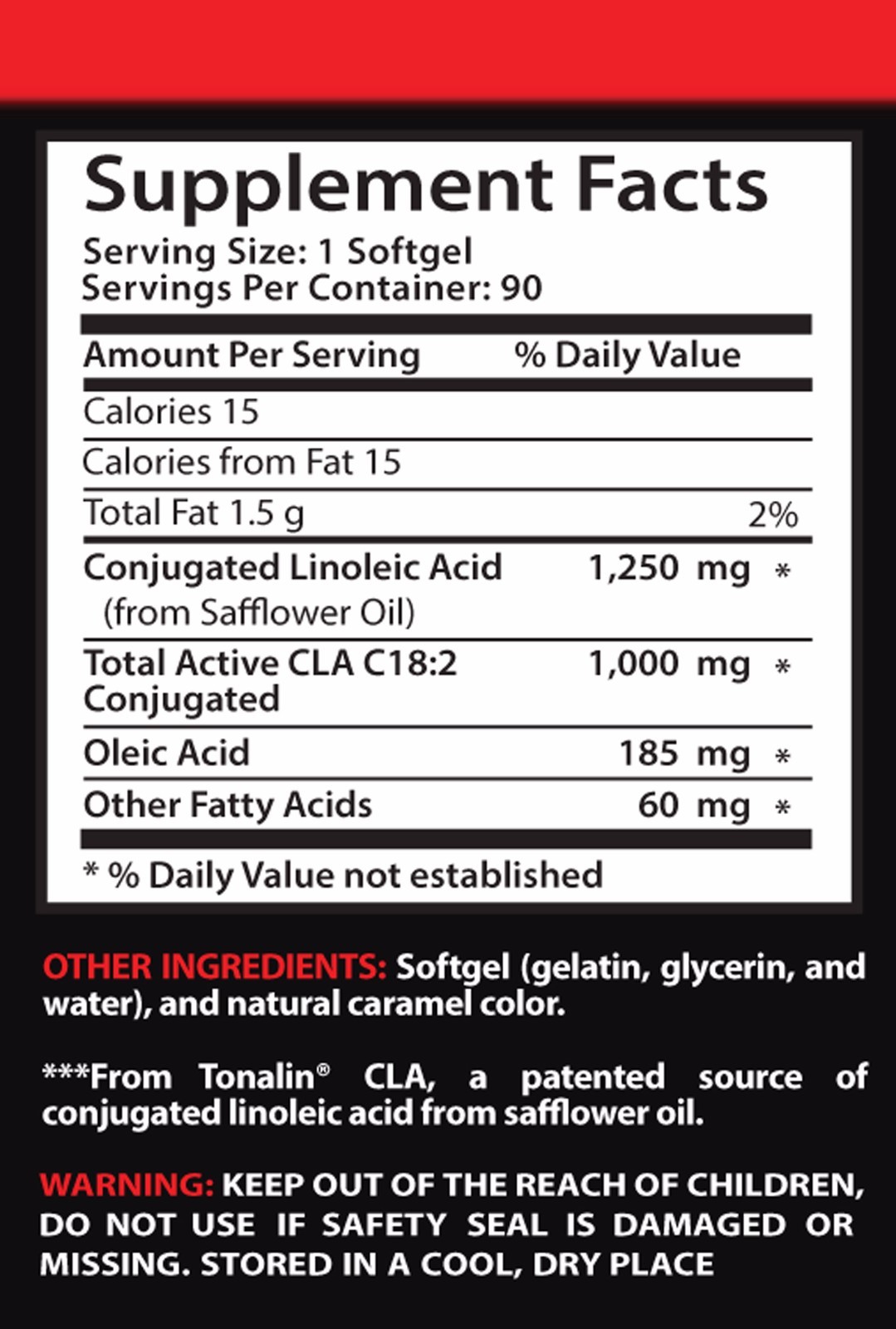Tonalin Cla – TONALIN 1250 MG – reduce body fat – Reduce fat storage – 1 Bottle