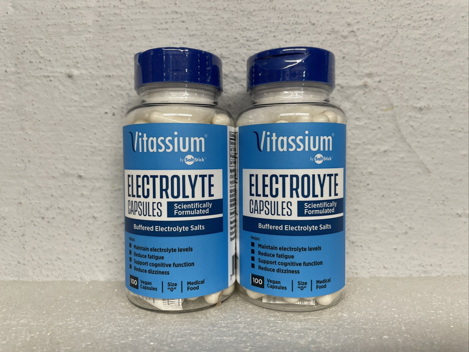 Vitassium SaltStick Electrolyte Capsules 100 Count 08/2026 Lot Of 2 New Sealed