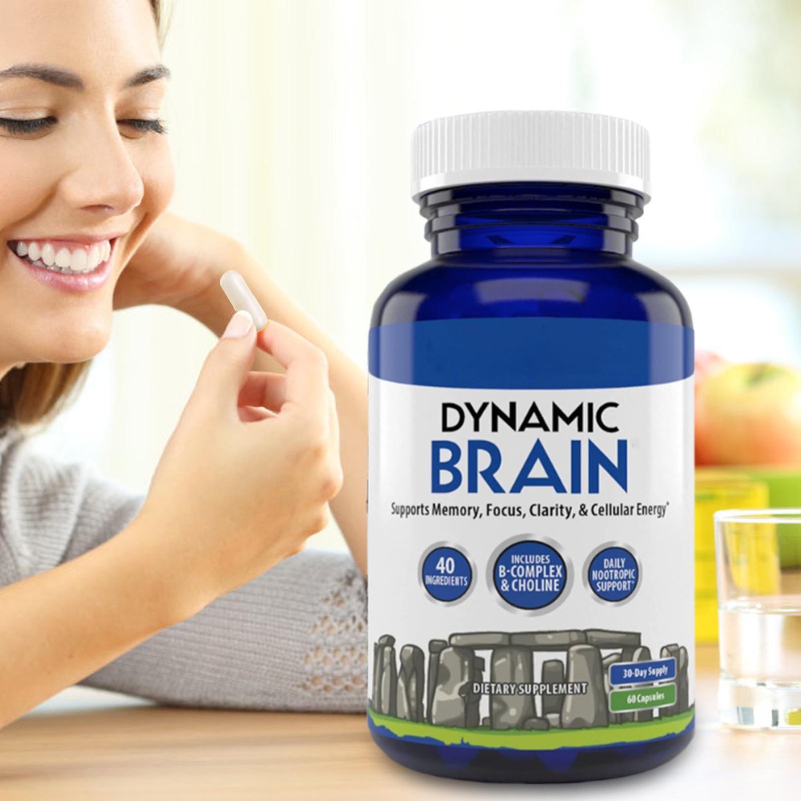 Brain Dynamic Supplement – Focus , Memory & Clarity Support , 60 Capsules * 1 –