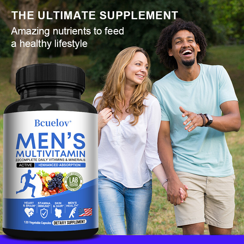 Men’S Daily Multivitamin Supplement Vitamins Minerals Enhances Energy 120 Pills
