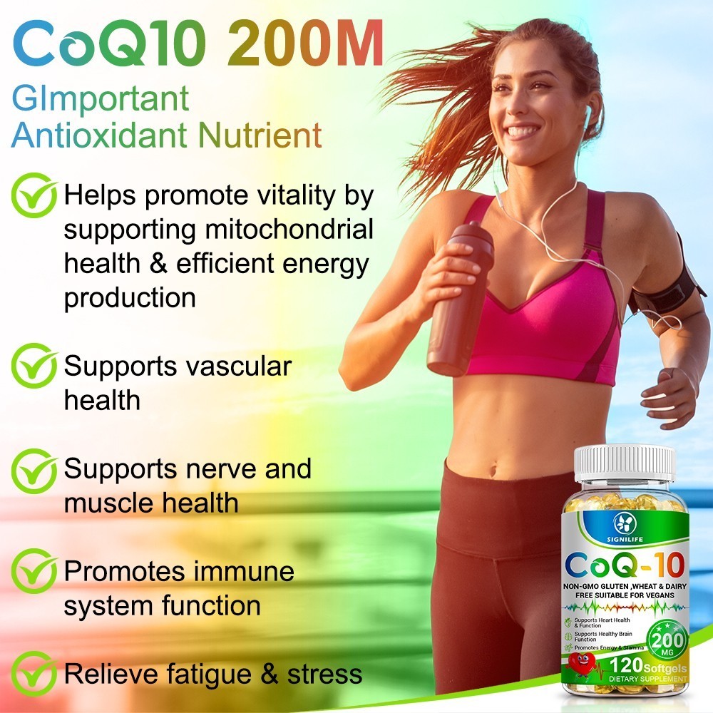CoQ 10 CoEnzyme Q-10 200mg Support Heart Health,High Potency 120 Capsule