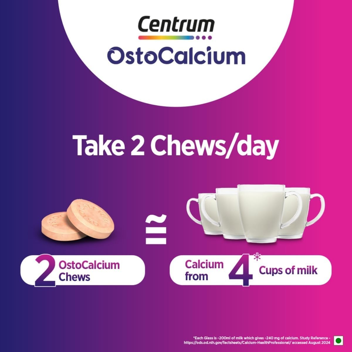 Cent.rum Ostocalcium Total Chewable 30 Tabs Pack of 5