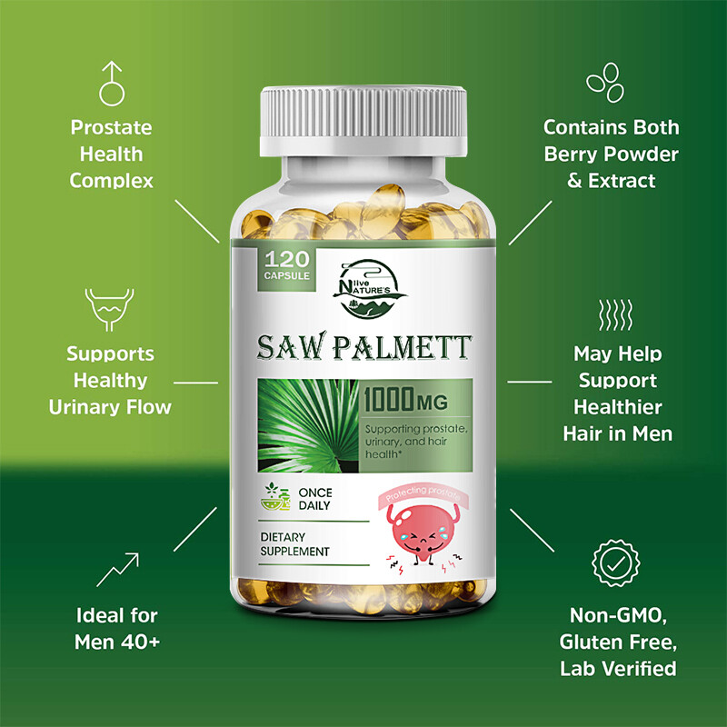 240Caps Saw Palmetto 1000mg – Premium Support Supplement
