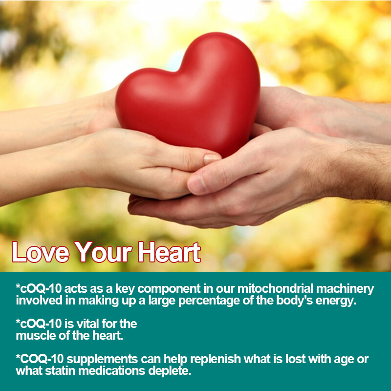 2pcs CoQ10 Coenzyme Q10 200mg Capsules Heart Health & Function Energy Supplement