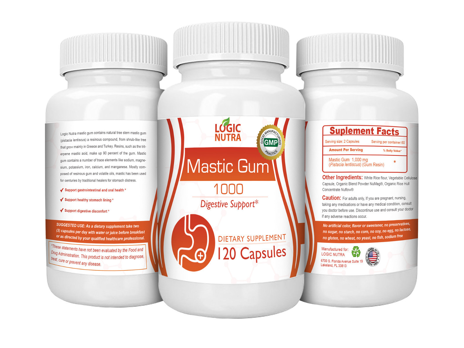 Mastic Gum 120 Vegetable Capsules
