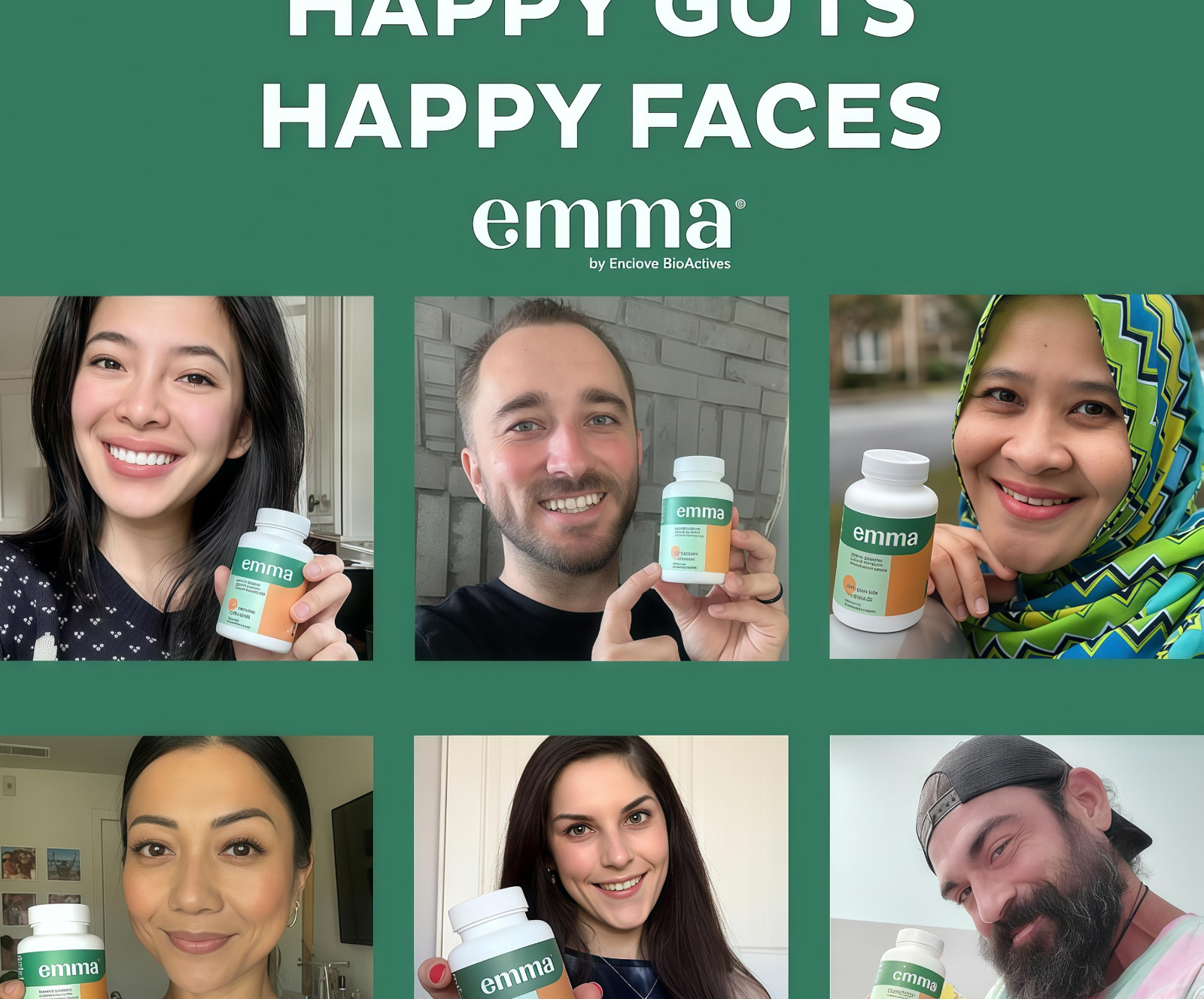 3 Emma Pack Gut Health Supplement 180 Capsules for Bloating Relief & Leaky Gut.