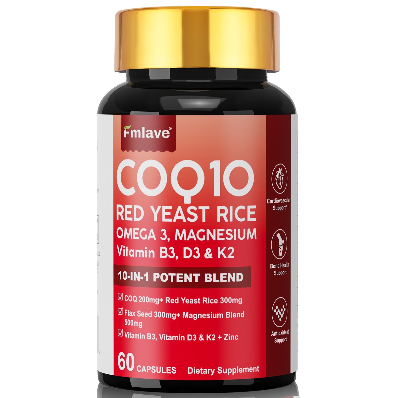 Coq10 300 Mg Softgels Coq10 Supplement – CQ10 Coenzyme-Q10 with Omega 3 & D3 K2