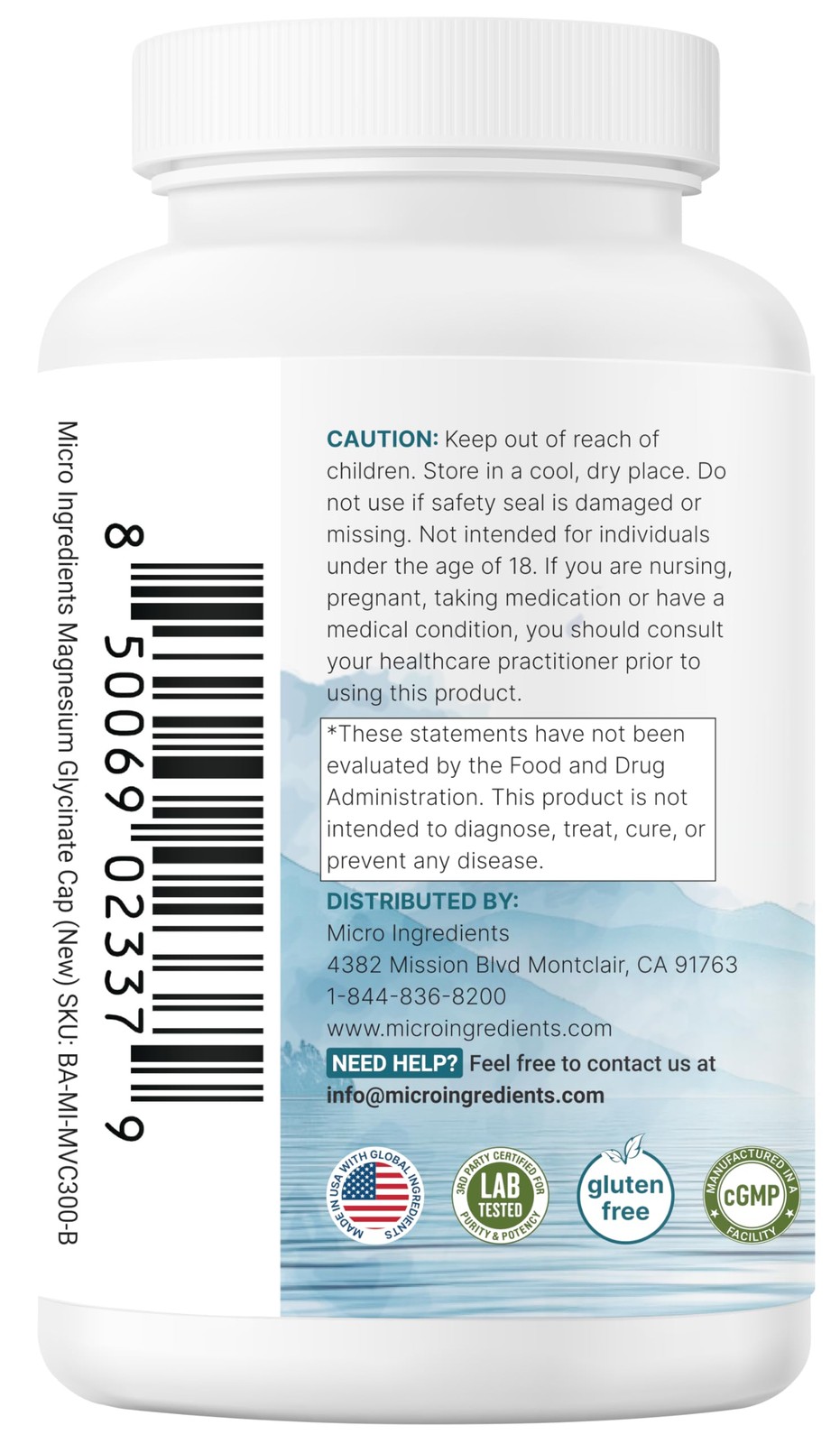 Pure Magnesium Glycinate 1,000mg, 300 Capsules | 100% 300 Count (Pack of 1)