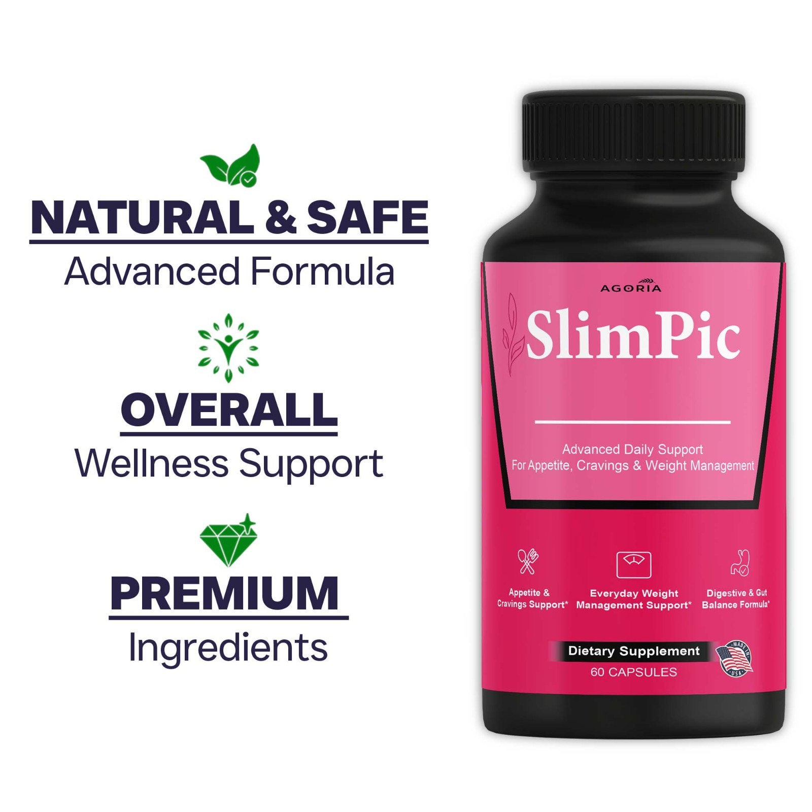 (6 Pack) Slimpic Advanced Energy & Fitness Formula VItamin Slim Pic Capsules