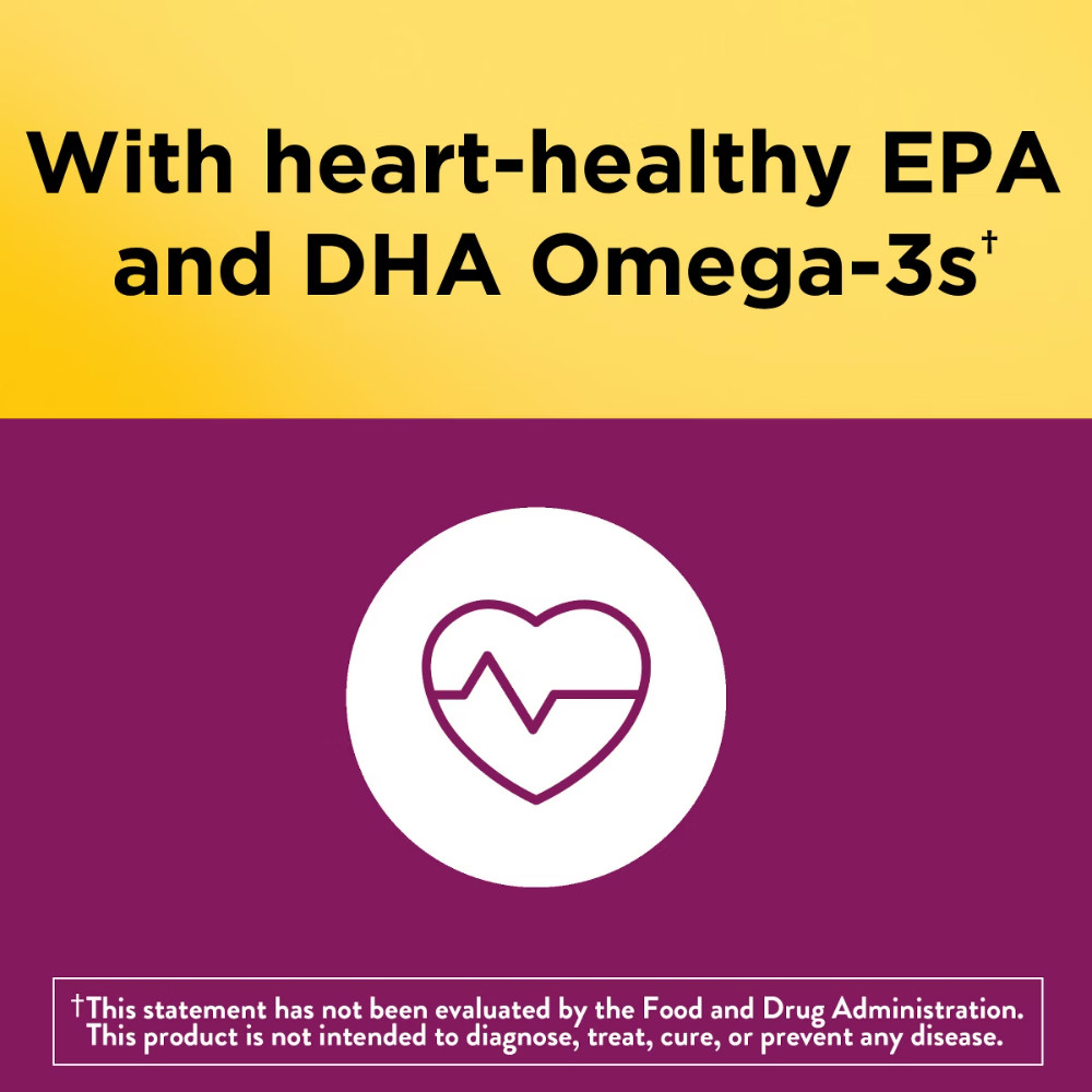 Nature Made Multi for Her + Omega-3 Gummies – Lemon, Orange & Strawberry