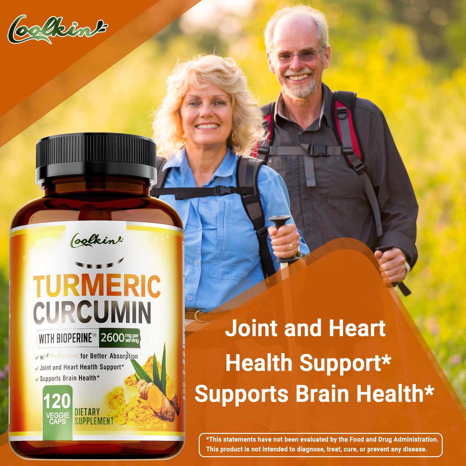 Turmeric Curcumin Highest Potency 95% 2600mg with BioPerine Black Pepper Extract