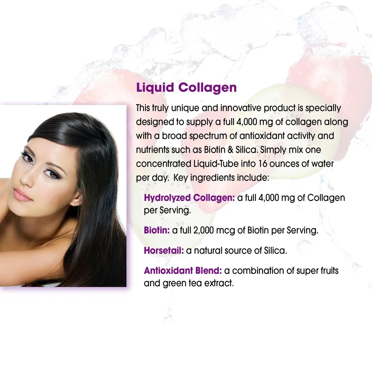 Applied Nutrition Liquid Collagen Drink Mix 4000 30 Count (Pack of 1), Red