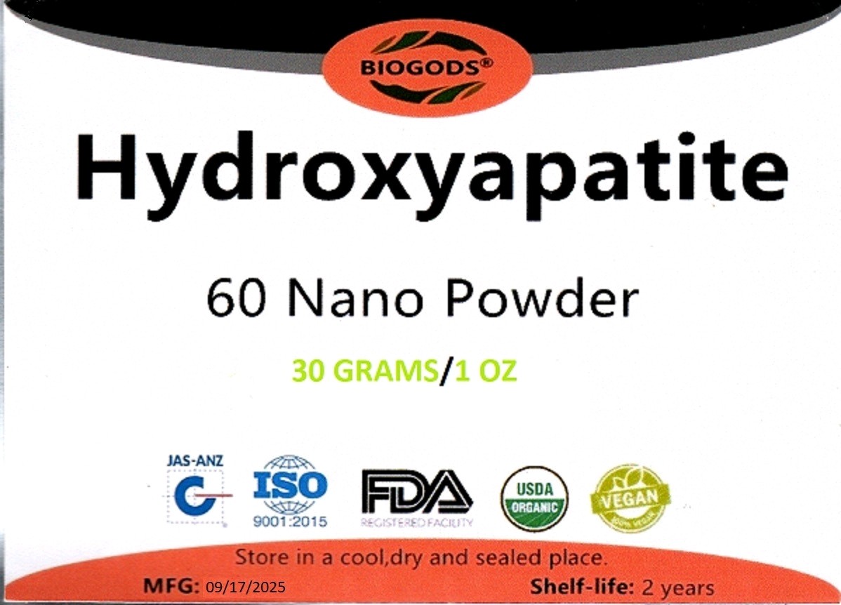 NANO HYDROXYAPATITE Food Grade 99.5% Pure Teeth, Bone, Tooth Powder 1oz 30g