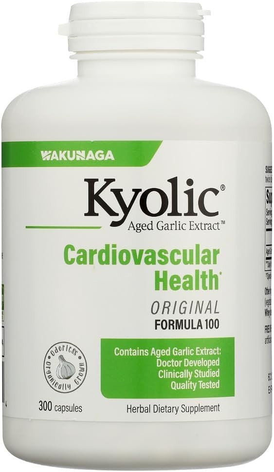 300 Count Organic Aged Garlic Extract Capsules – Promote Cardiovascular Wellness