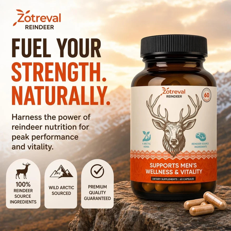 Reindeer Organ Supplement for Men Daily Arctic Herb Reindeer Organ Blend