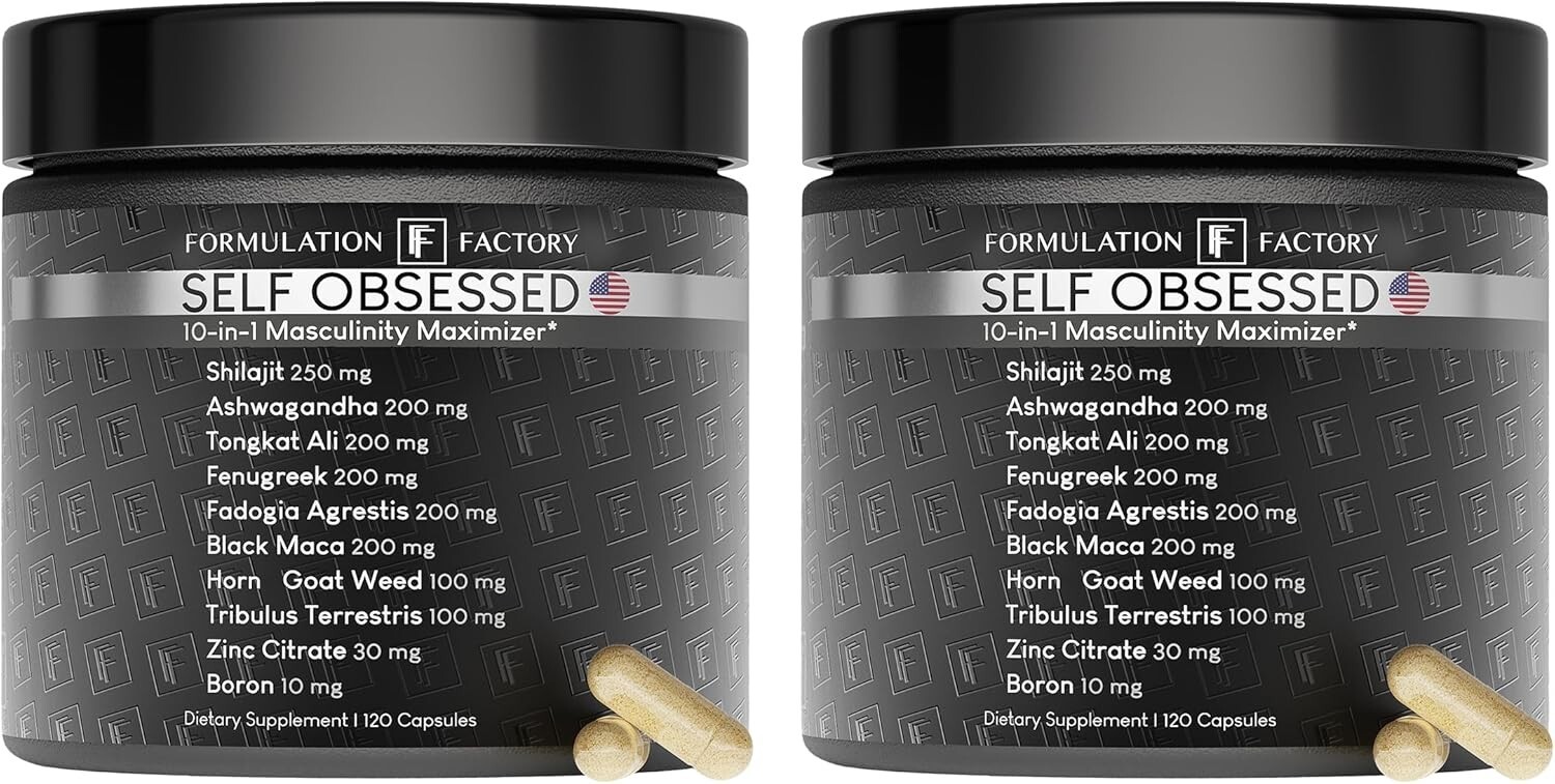 Self Obsessed 10 in 1 Masculinity Maximizer Supplement Shilajit for Men Tongk…