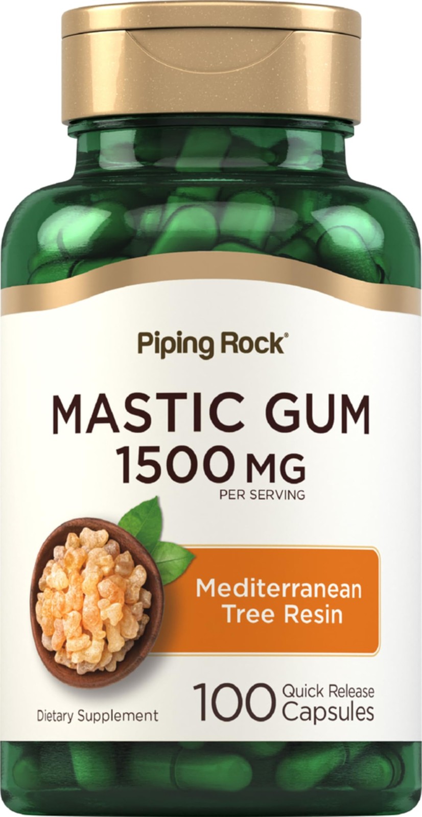 Mastic Gum Capsules 1500mg | 100 Count | Mediterranean Tree Resin | Non-GMO, …