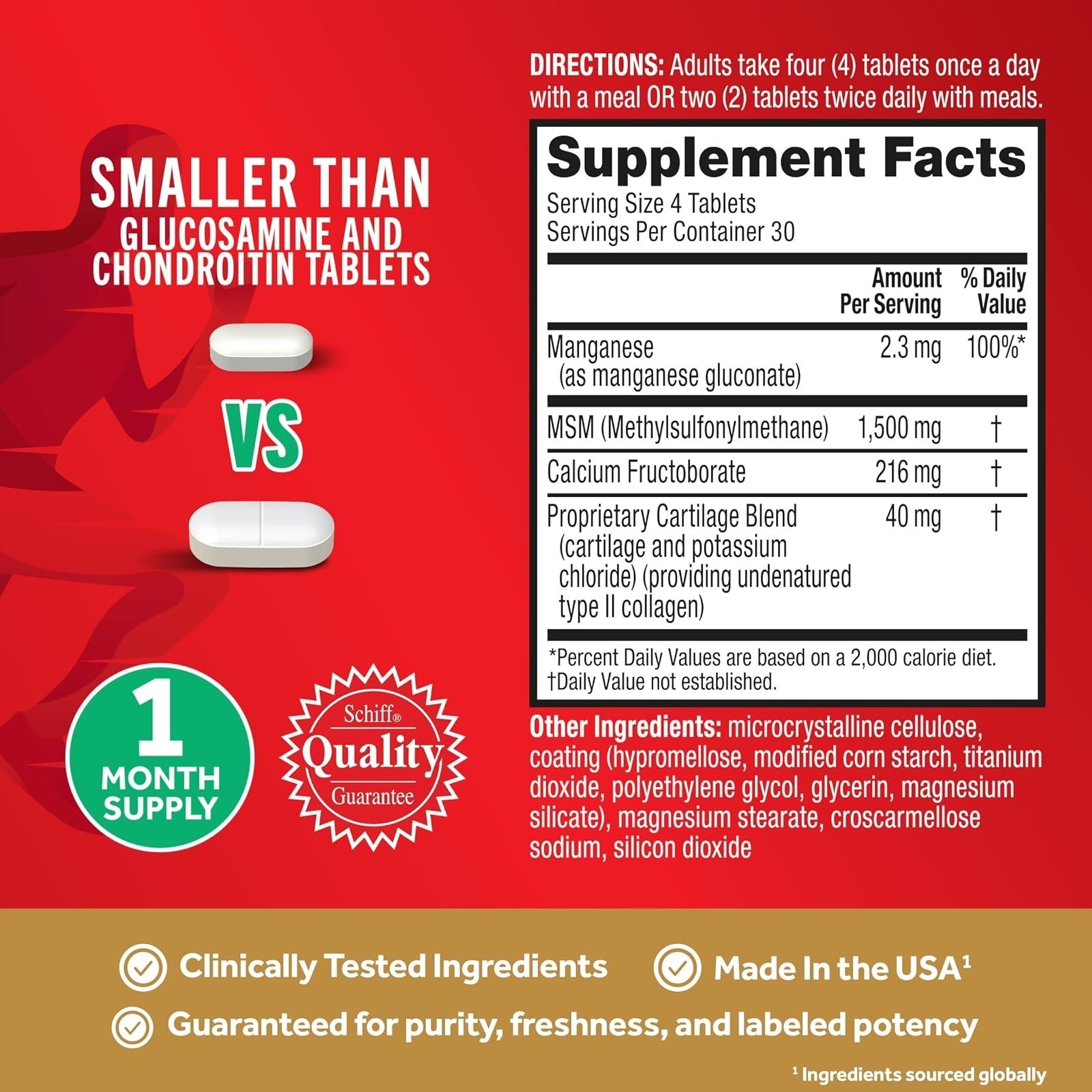Move Free Ultra Pro Joint Support – Type 2 Collagen & MSM – 120 Tablets