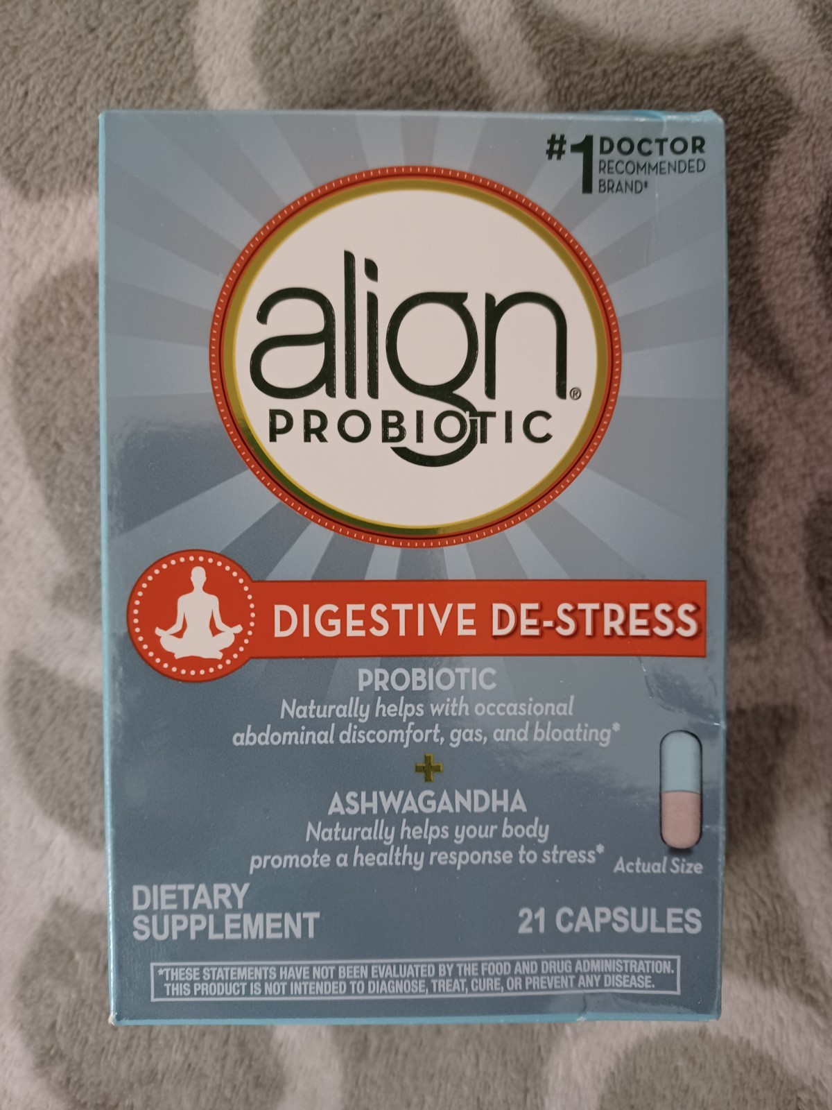 Align Probiotic, Digestive De-stress, Probiotic for 21 Count – Exp. 06/2026
