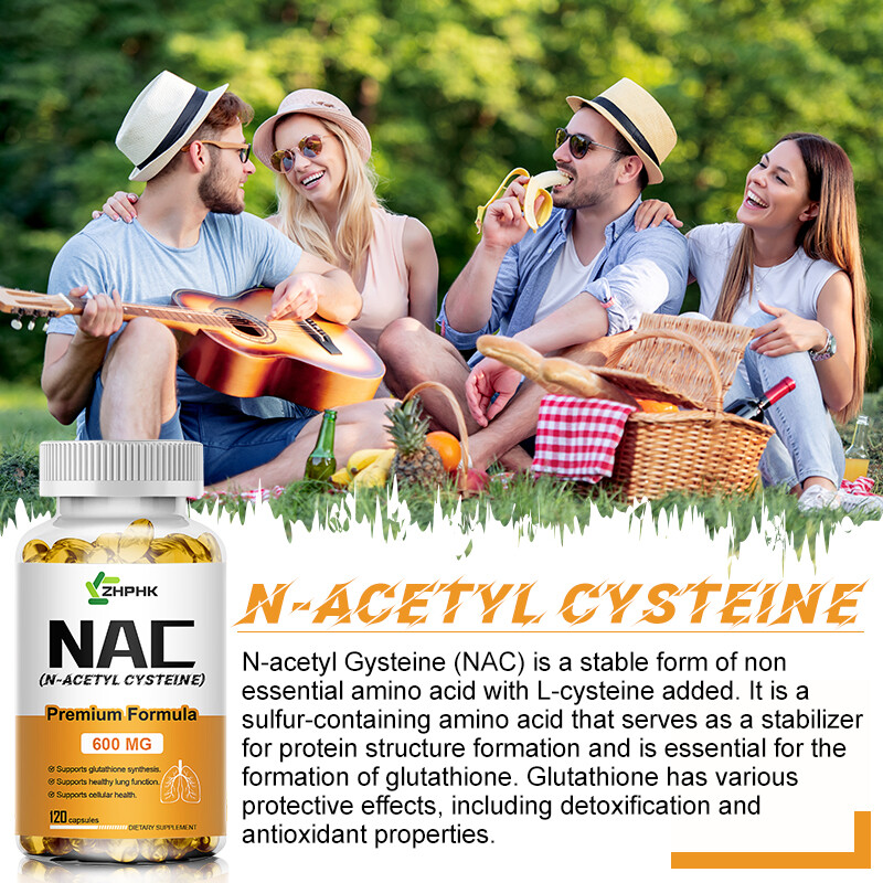 N-ACETYL L-CYSTEINE 600mg – Immune System and Liver Support – 120 Capsules